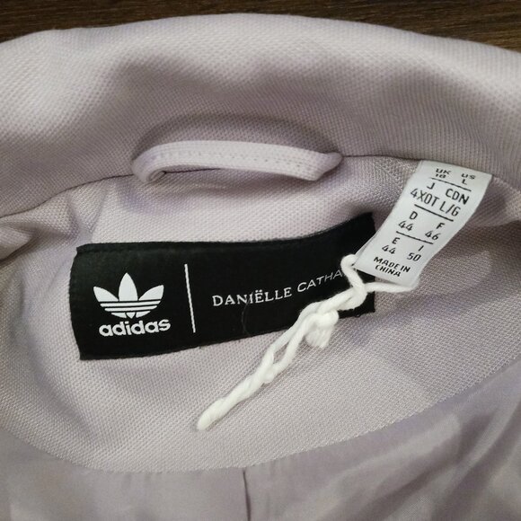 RARE ADIDAS X DANIELLE CATHARI DESIGNER LAVENDER PANT SUIT BLAZER SET L - Picture 9 of 10